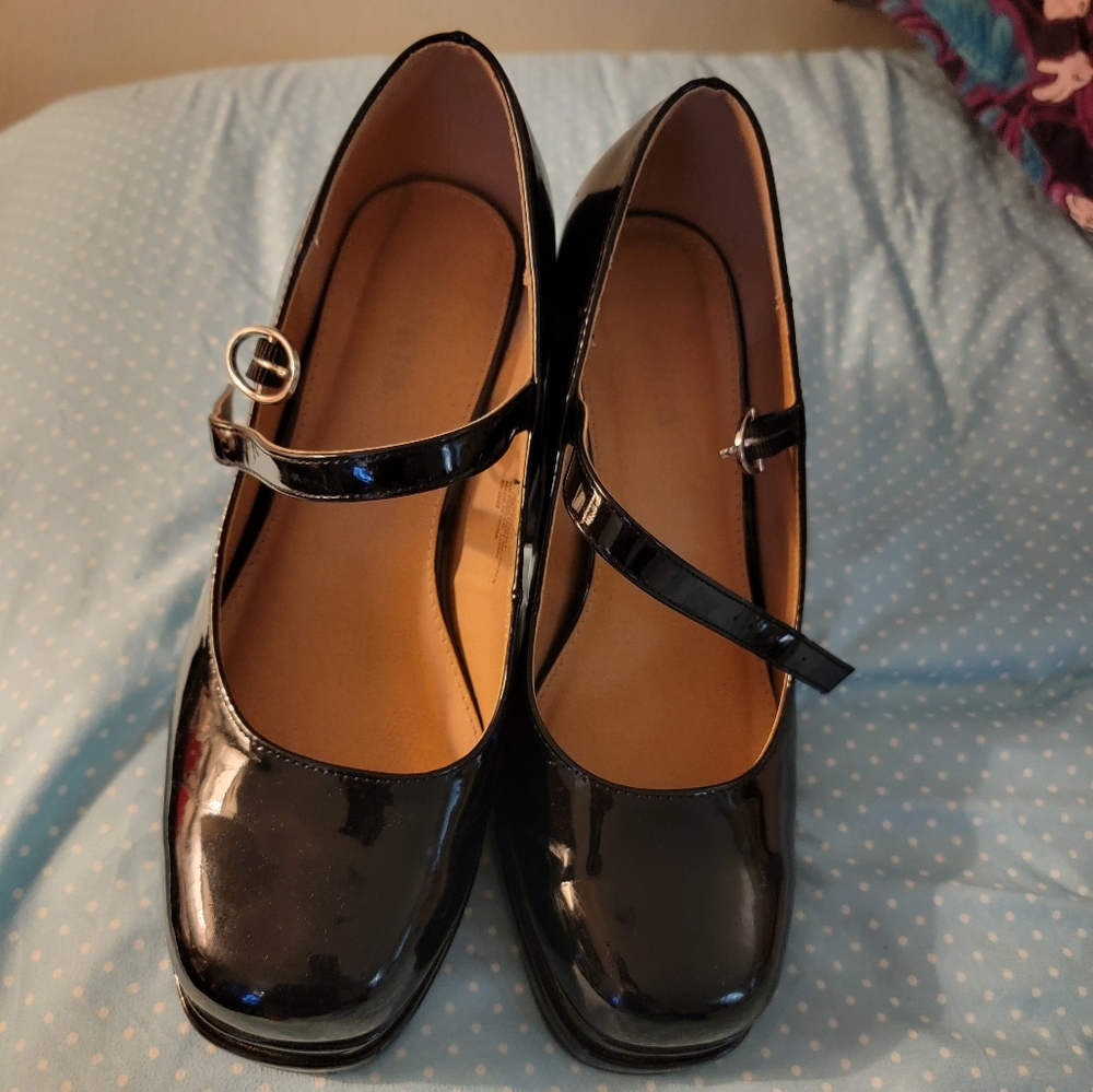 Patent leather mary janes
